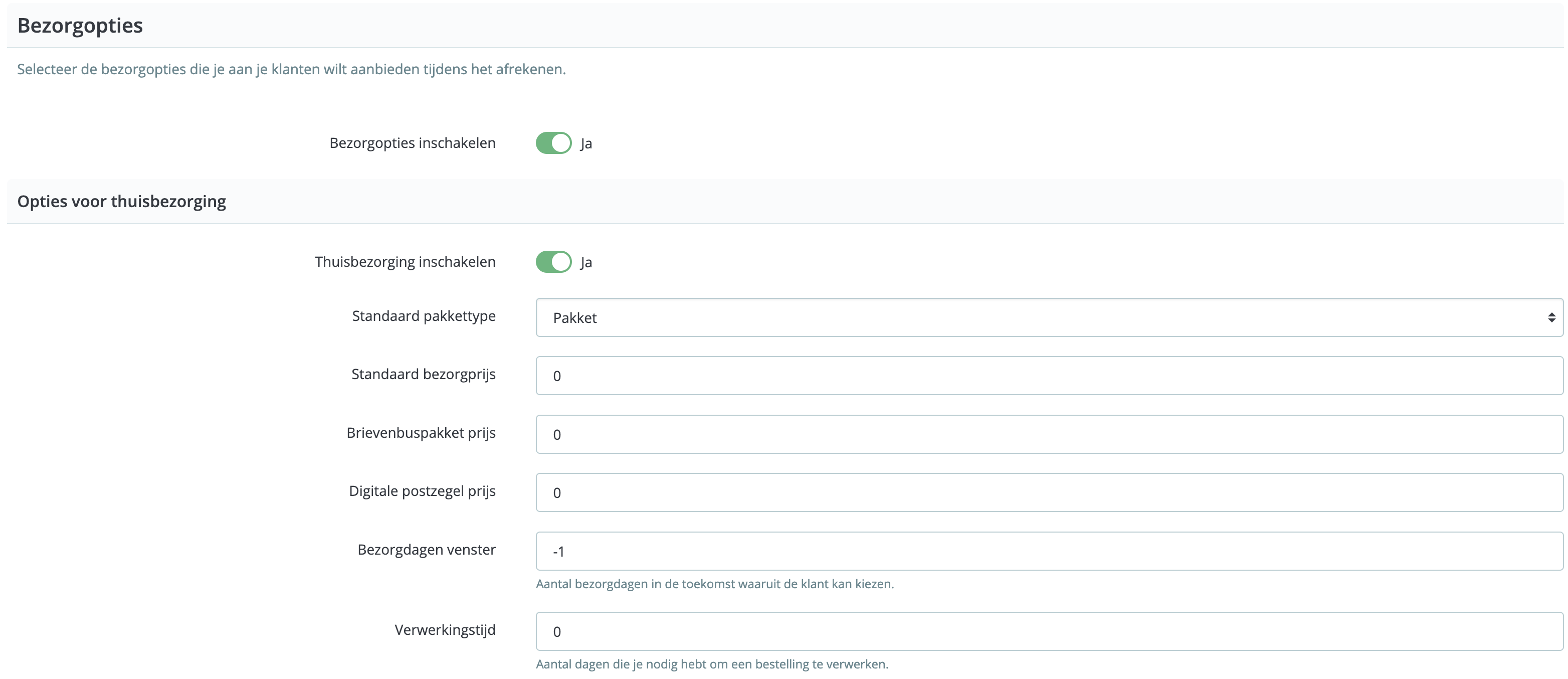 MyParcel PrestaShop plugin bezorgopties en opties voor thuisbezorging PostNL
